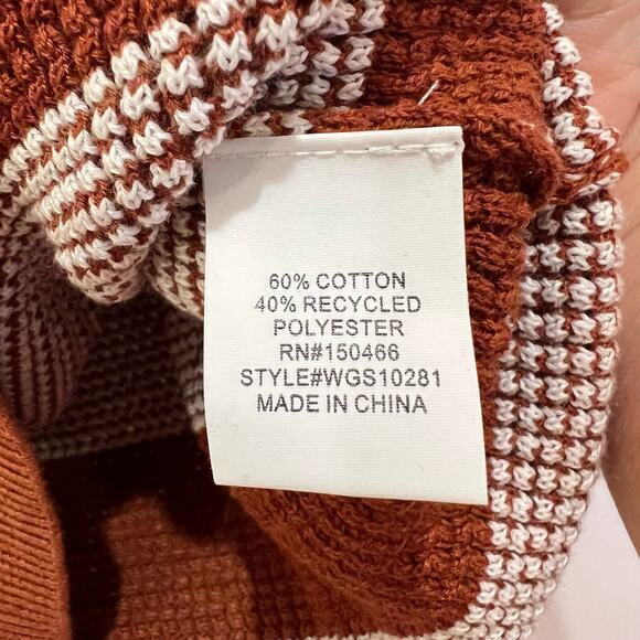 Market & Spruce Colorblock Stripe Sweater Size Medium Rust Stitch Fix - Picture 3 of 4